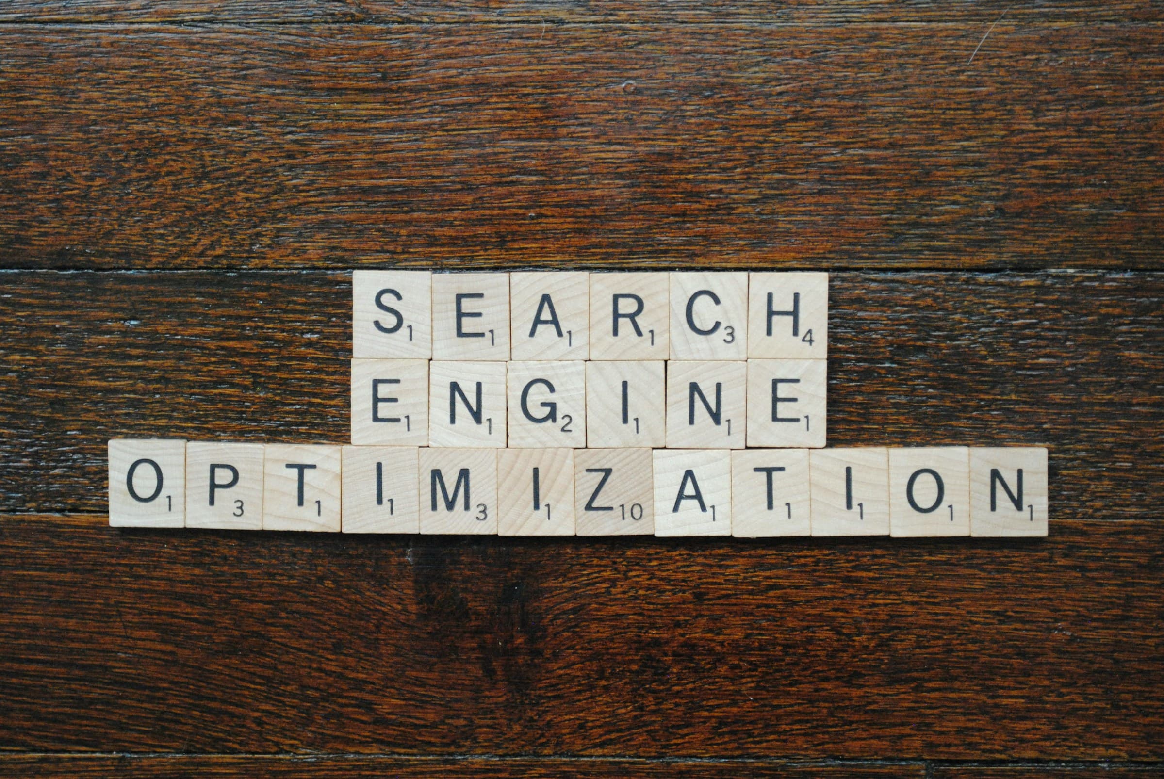 Scrabble tiles spelling Search Engine Optimization